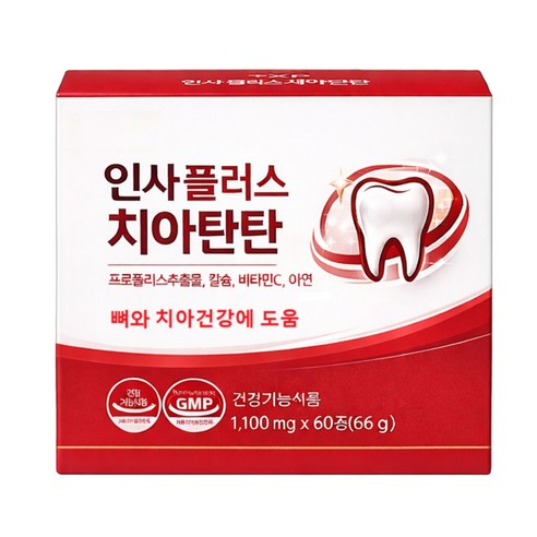 뼈와 이가탄탄 함을 원하시는 분 인사 플러스 치아튼튼, 4개, 60정