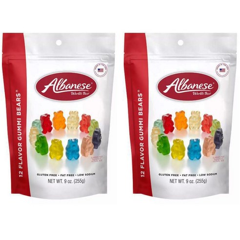 알바니즈 12가지맛 구미베어 젤리 2개x255g / Albanese World's Best 12 Flavor Gummi Bears - 9oz, 255g, 2개