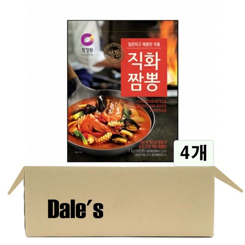 데일즈기획 대상 청정원 직화 짬뽕 1kg, 4개