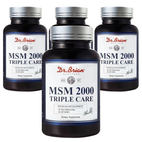 MSM 2000mg 식이유황 상어연골 콘드로이친 글루코사민 보스웰리아 초록잎홍합 함유 알약케이스, 4개, MSM 8개월