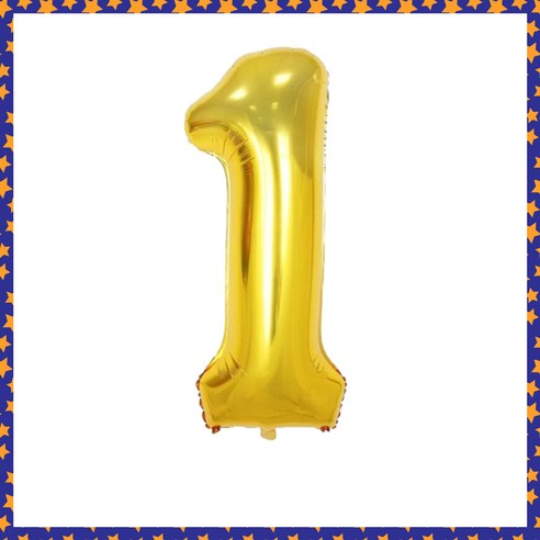 파티브로 숫자풍선 32인치(70cm) 생일 기념일 이벤트 포토존 꾸미기, 숫자1, 2개, 비비드골드