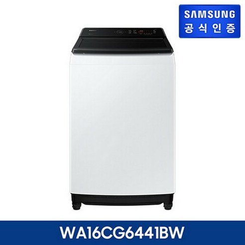 삼성전자 그랑데 통버블 16kg 일반 세탁기 WA16CG6441BW (화이트), 단품없음, 화이트