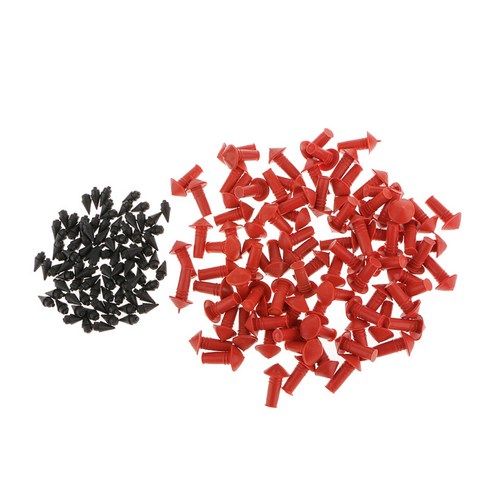 160pcs 검은 색 플라스틱 빨간색 고무 플러그 오토바이 타이어 수리 도구 키트