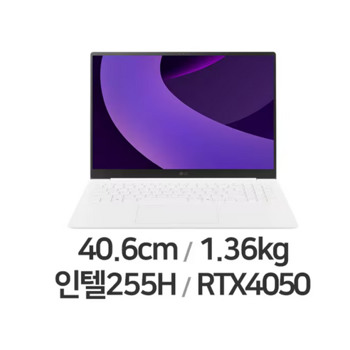 LG전자 2025 그램 Pro 16 40.6 코어 Ultra7 지포스 RTX4050, 에센스 화이트, 1TB, 32GB, WIN11 Home, 16Z90TR-SD7WK