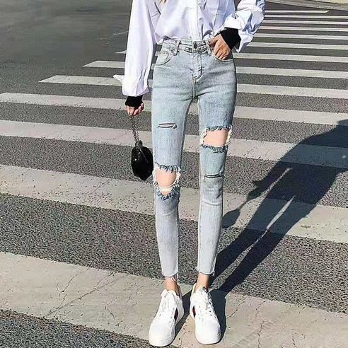 해피니스 찢어진 청바지 스판 스키니 슬림핏 데님팬츠  리뷰 후기