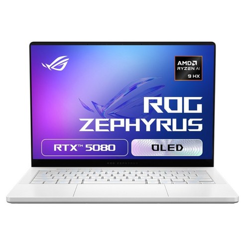에이수스 2025 ROG 제피러스 G14 라이젠9 지포스 RTX 5080, 플래티넘 화이트, 2TB, 64GB, WIN11 Home, GA403WW-QS115W