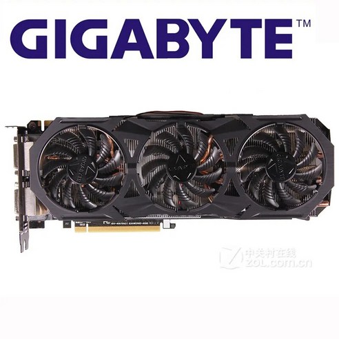 GIGABYTE 그래픽 카드 NVIDIA Geforce GTX970 GTX970-4GB 맵 Hdmi Dvi 카드 중고 GTX 970 4GB GDDR5 256 비트 GPU 비디오 카, 한개옵션0, 1개