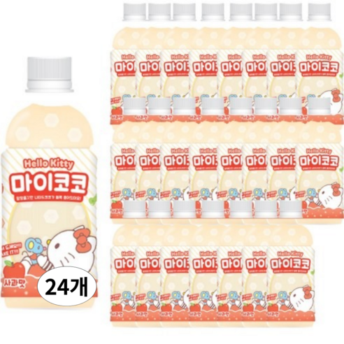 산리오 마이코코 음료 시나모롤 마이멜로디 쿠로미 포차코 폼폼푸린 헬로키티, 24개, 340ml