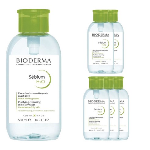 바이오더마 세비엄 H2O 퓨리파잉 클렌징 미셀라 워터, 500ml, 6개