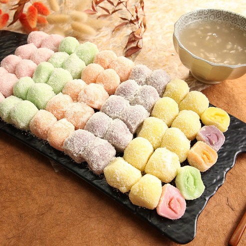 효담원 과일경단 굳지않는떡 아침식사 선물용 고급박스포장, 1.4kg, 2박스