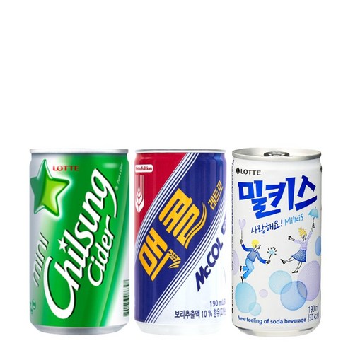 맥콜, 사이다, 밀키스 190ml 세트 (총 30병) 환타190 맥콜, 사이다, 밀키스 190ml 세트 (총 30병) 환타190