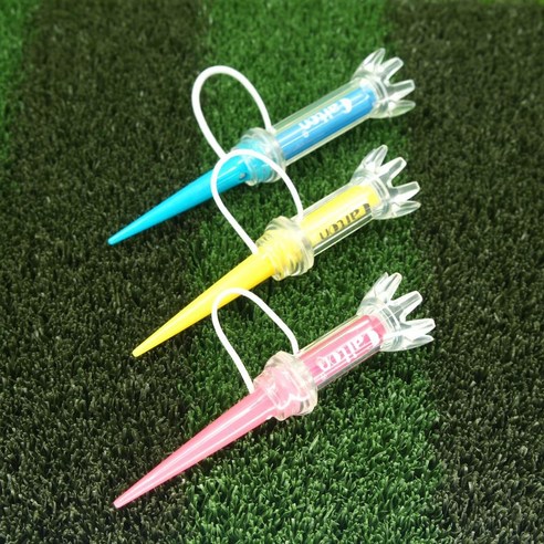 골프티 꽂이 자석티 3개 1set 롱티+숏티, 80mm 1set, 옐로우, 1개