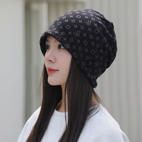 봄가을 예쁜여성두건모자 중년 비니 항암모자 주방두건 케시미어소재