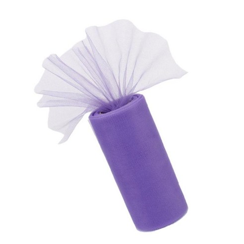 Tulle Tutu Garland 레이스와 활을 가진 공주 테이블 스커트 샤워 공주 생일 파티 장식, 라이트 퍼플, 설명