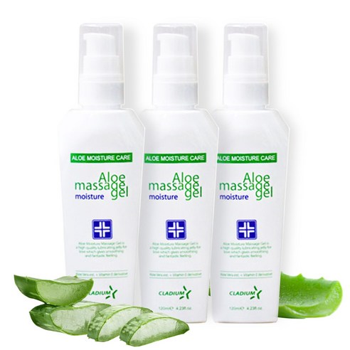 클라디움 모이스처 알로에 120ml - 마사지젤 바디로션 바디크림, 3개