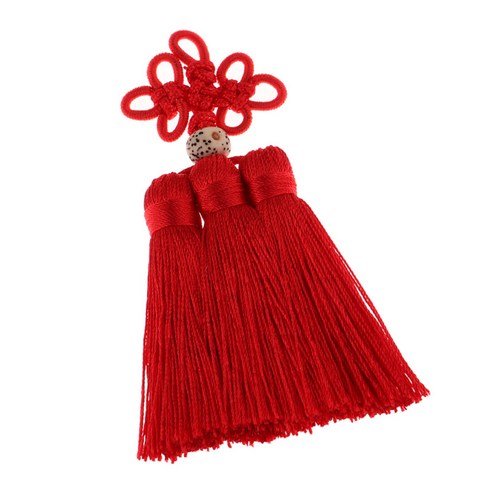 중국어 매듭 Tassels 술 프린지 Tassels 액세서리, 레드, 나일론