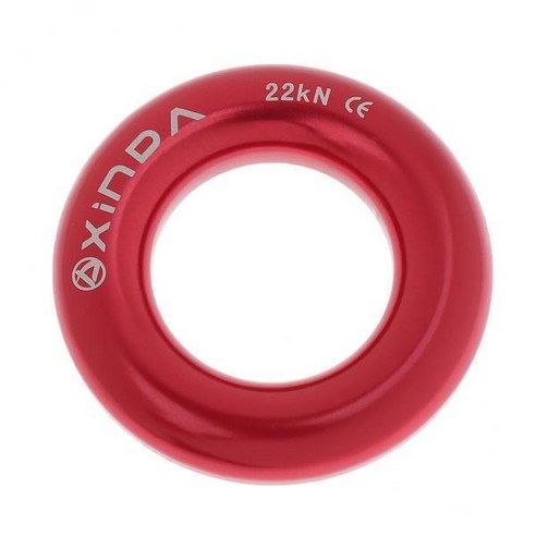 2-10pack 22KN 암벽 등반 Rappel Ring Bail-Out 장비 장비 - 레드 5cm, 알루미늄-마그네슘 합금, 빨간색