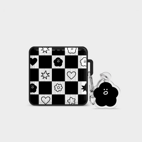 헤이 모노 버즈라이브/버즈프로/버즈2/버즈2프로(공용) 아머 케이스 키링 세트, 헤이모노-순둥이