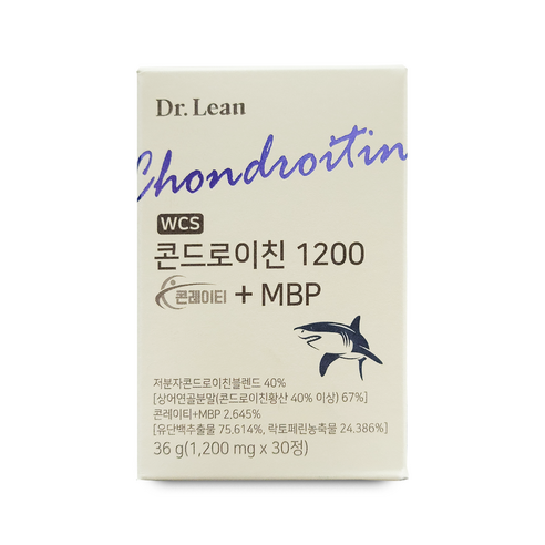 닥터린 콘드로이친 1200 콘레이티+MBP 1200mg 1박스 상어연골, 30정