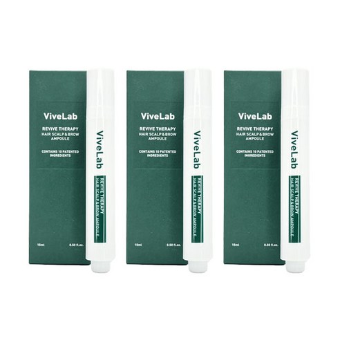 바이브랩 리바이브 테라피 헤어 스칼프 앤 브로우 앰플 15ml 두피 앰플, 3개