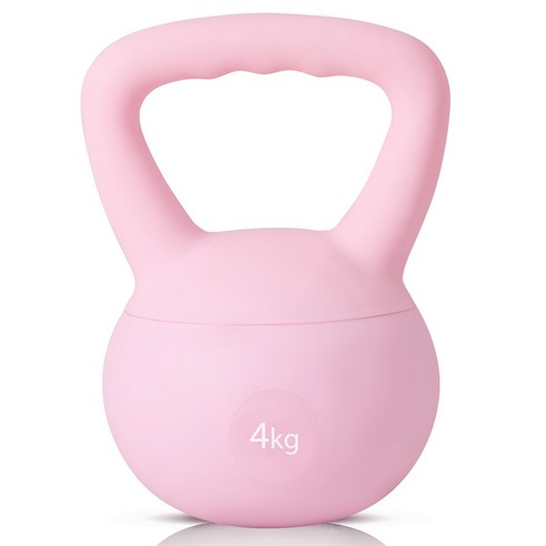 말랑말랑 소프트 PVC 케틀벨 아령, 1개, 4kg, pink