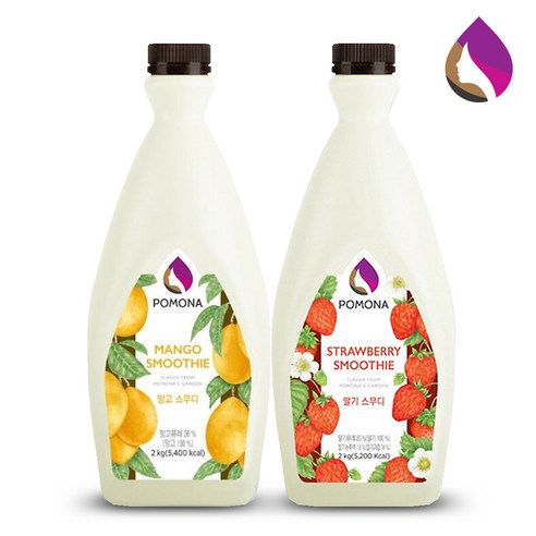 포모나 망고 스무디와 딸기 스무디 2kg 총 2개, 에이드, 음료, 쉐이크, 2kg 포모나 망고 스무디와 딸기 스무디 2kg 총 2개, 에이드, 음료, 쉐이크, 2kg