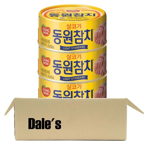 데일즈기획 동원 살코기 라이트스탠다드 참치, 85g, 3개
