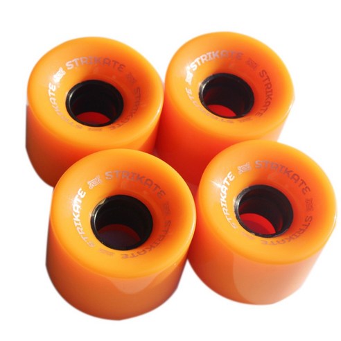 Xzante STRIKATE 4 개/대 60X45mm 크루저 스케이트 보드 바퀴 PU 롱 바퀴 오렌지, 주황색