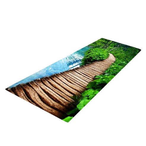 120x40cm 깔개 바닥 매트 빨 실내/실외 현관 매트 신발 스크레이퍼 현관 매트, 강과 다리, 부직포