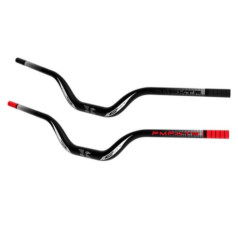 2x 산악 자전거 핸들바 엑스트라 롱 라이저 바 31.8mm 780mm 핸들 바, 780mm., 알루미늄 합금, 블랙 + 레드