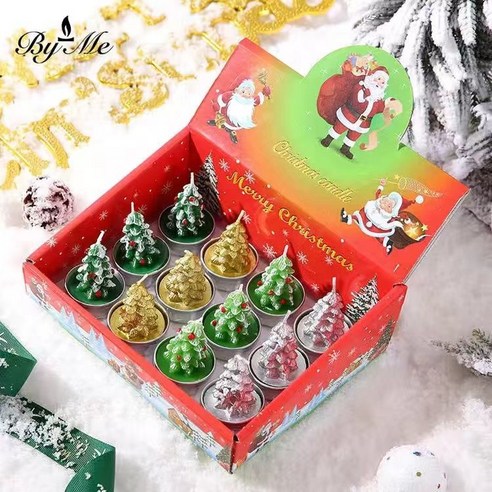 【크리스마스캔들】크리스마스 캔들 데스크탑 크리스마스 트리 아로마 테라피 작은 선물 Merrychristmas 손 선물 친구, 보내기무작위로[패키지쉬운손상된]_세련된 메인 그림