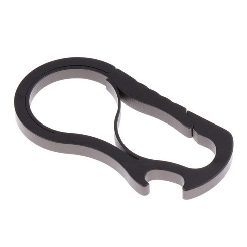 등산 캠핑을 위한 다기능 Carabiner 키체인 클립 스프링 스냅 후크 버클 액세서리, 스테인레스 스틸, 회색