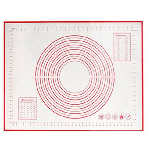 작업판 미끄럼 방지 실리콘 페이스트리 매트 베이킹 카운터 반죽 롤링 오븐 라이너 퐁당 파이 크러스트, [01] Red, 01 Red