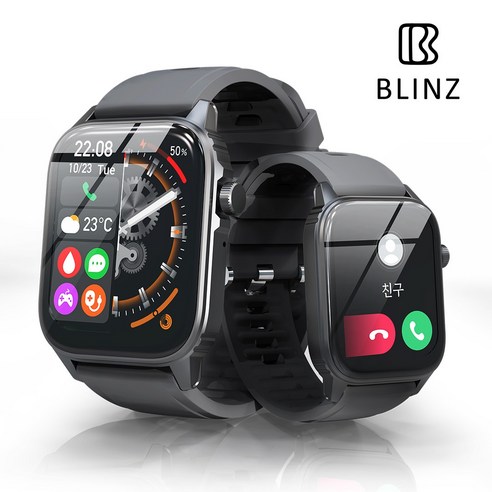 갤럭시워치 삼성 갤럭시워치5, 그라파이트, 44mm, 블루투스 블린즈 스마트워치 L12 3세대 통화 기능 체온 측정 가능 19가지 운동모드, 블랙