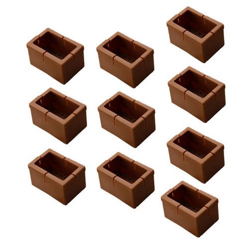 10Pcs 가구 다리 커버 의자 다리 팁 패드 바닥 보호대 펠트 패드, 사각형 L, 설명