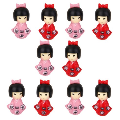 10pcs 미니어처 달콤한 여자 요정 정원 이끼 마이크로 풍경 분재 장식, 수지, 동상