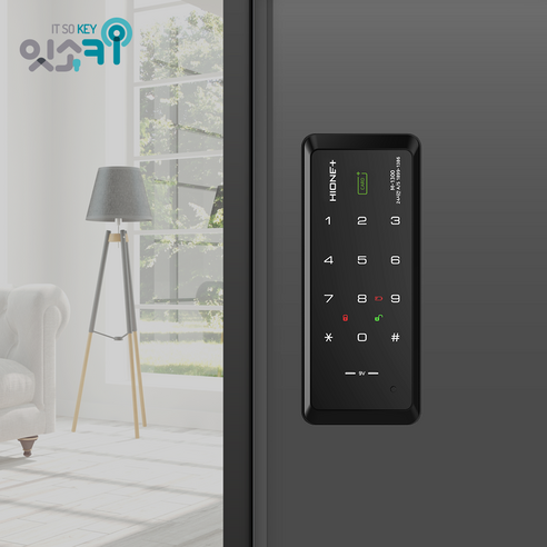 IoT 스마트 도어락 잇소키 (M-1300) 보조키는 Wi-Fi와 하이원플러스, 카드키를 지원하며 2Way 종류로 다양한 편의기능을 제공하는 세련된 도어락