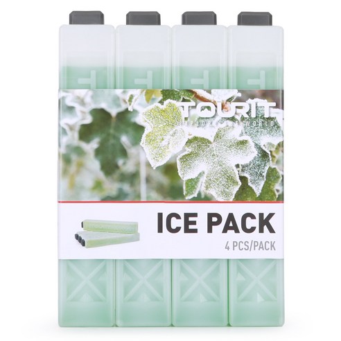 TOURIT Vapor ECO 휴대용 주구장창 재사용 가능 아이스팩 4pcs 색상 옵션선택, 그린, 1개, 4개입