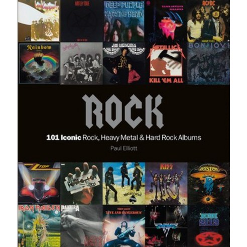 Rock: 101 Iconic Rock Heavy Metal & Hard Rock Albums Paperback, Palazzo Editions, English, 9781786750532