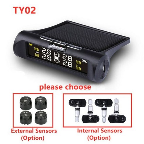 Develuck 자동차 TPMS 담배 라이터 디지털 tpms 어 압력 경보 시스템 USB 포트, TY02_External sensors