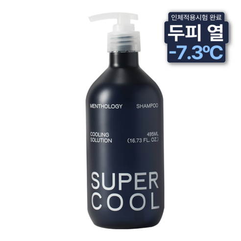 멘톨로지 슈퍼 쿨 탈모 두피 열 임산부 미용실 전용 지성 각질 쿨링 샴푸 495ml 1개
