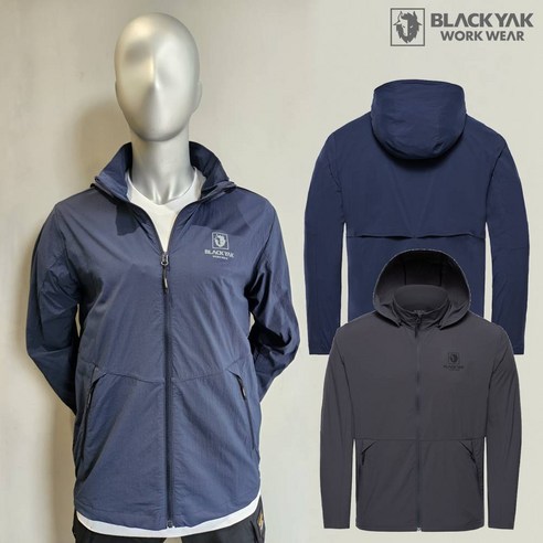 블랙야크 공용 활동성 좋은 스판 후드 탈부착 봄 여름 바람막이 라이트 에어 벤틸자켓