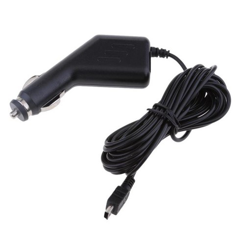 범용 차량 USB 어댑터 12-24V ~ 5V 미니 USB 케이블 GPS DVR 충전 자동차 트럭 액세서리, 블랙, 설명, 설명