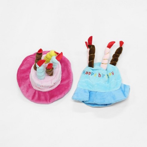 생일 축하 강아지 모자 애견의류 강아지옷, 1개, 하늘