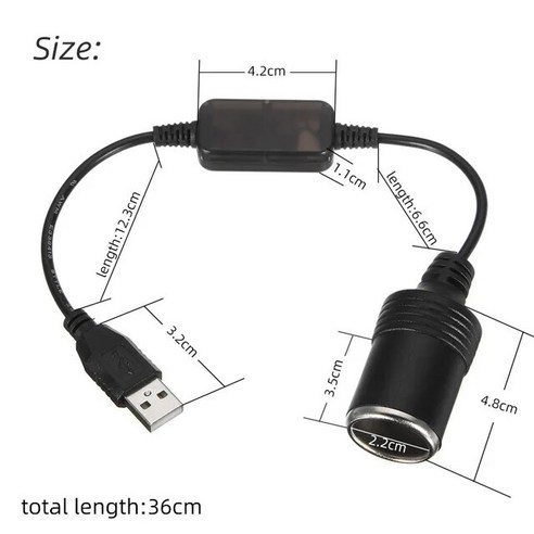 호환 USB 시가 라이터 거치대 마더시트 헤드 운전 녹음기 모바일 전원 코드 주차 모니터링 플러그 어댑터, [01] 브라운