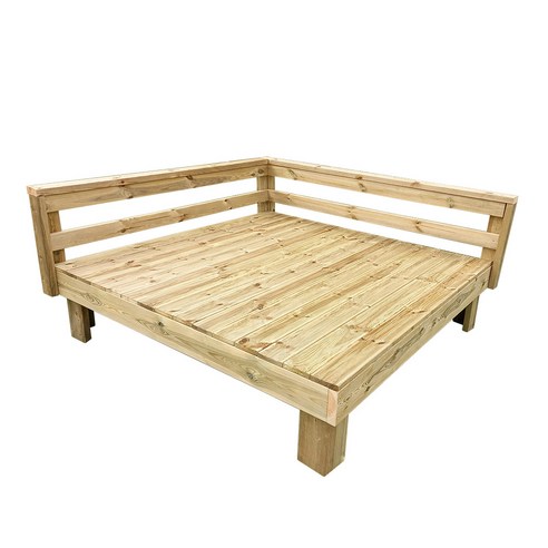 들마루 추천상품 [자연쉼터] 조립식 난간 평상 6자 7자 야외 방부목 들마루 침대 소개