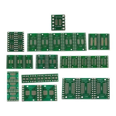 DIY 전원 공급 장치/브레드보드 디자인을 위한 35pcs SOP MSOP PCB 브레이크아웃 보드 어댑터 커넥터 어댑터, 50x50x30mm, 녹색, 전기 부품