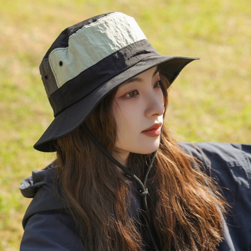 컬러플트립 여성 여자 버킷햇 등산모자 캠핑모, 블랙(Black)