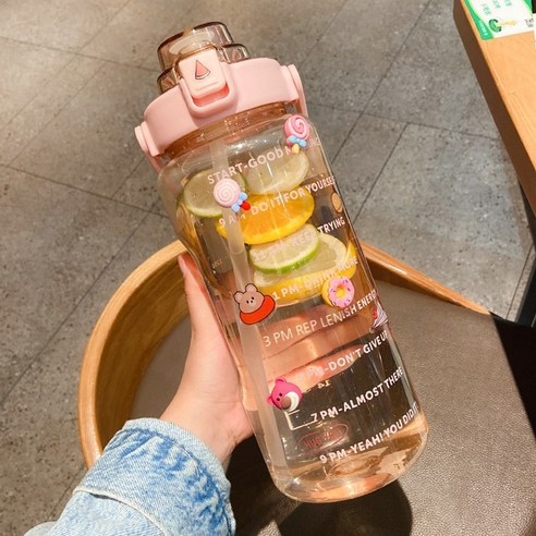 MEIISEO대용량 스포츠 물통 다기능 물병 휴대용 스포츠 물통 대용량 보온병, 2.0L, 색깔7