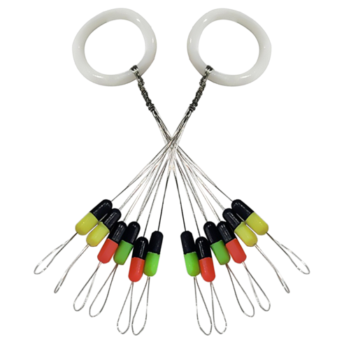 (라이트피싱) 이중찌멈춤고무 12개입 / 민물스토퍼 2중 양어장붕어낚시 중층내림 바닥채비, 1개